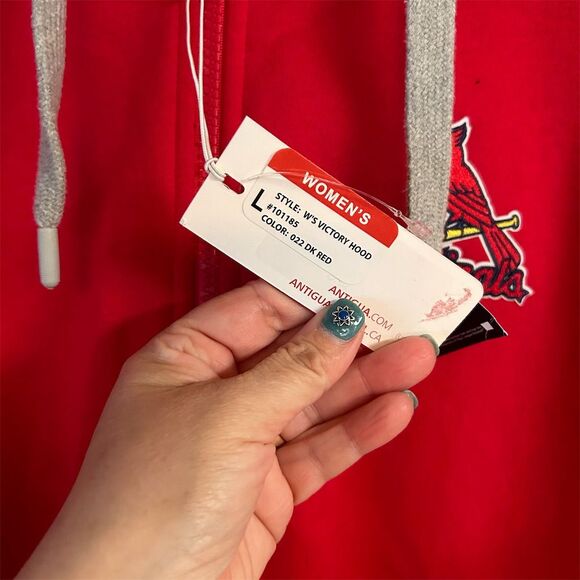 Antigua Women's St. Louis Cardinals Full-Zip Hoodie Jacket Red Size L - Picture 6 of 10